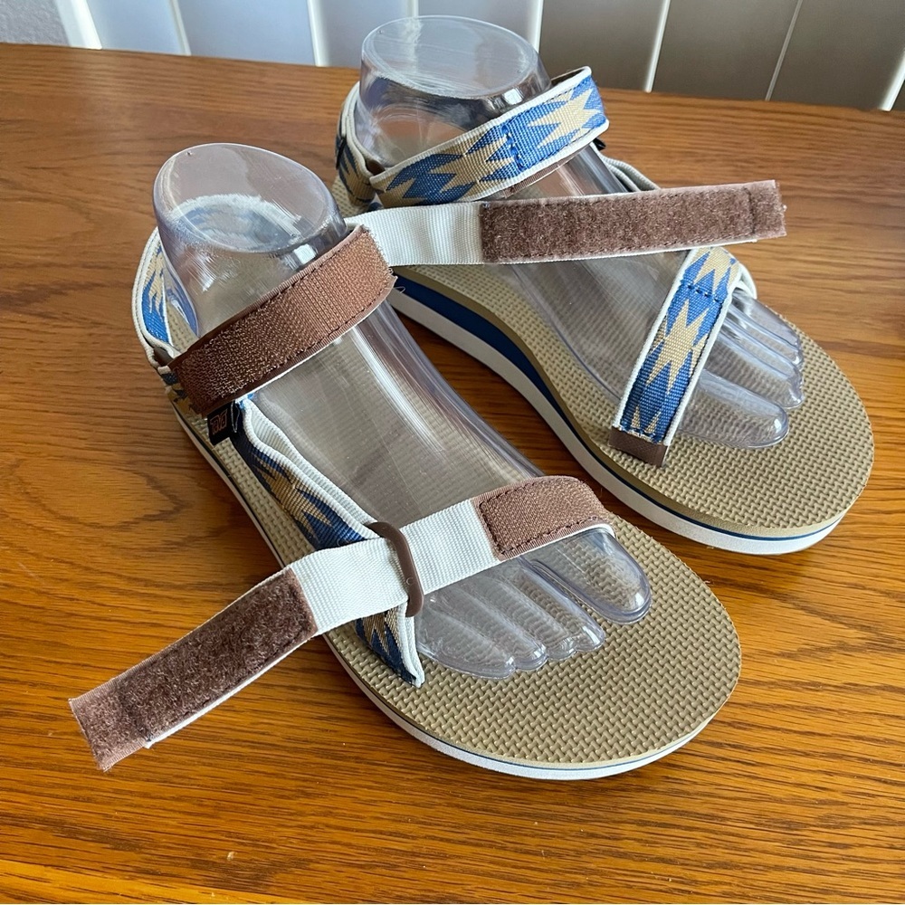 Teva Midform Universal Halcon Blue/Tan Sandal Size 8 - Picture 12 of 16